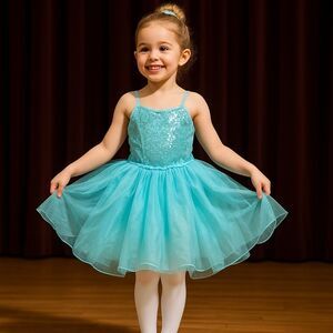 Light Blue Princess Tulle Sequin Costume Dress XL Kids Fairy Castlecore Hallowee